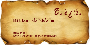 Bitter Ádám névjegykártya