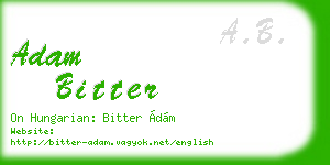 adam bitter business card